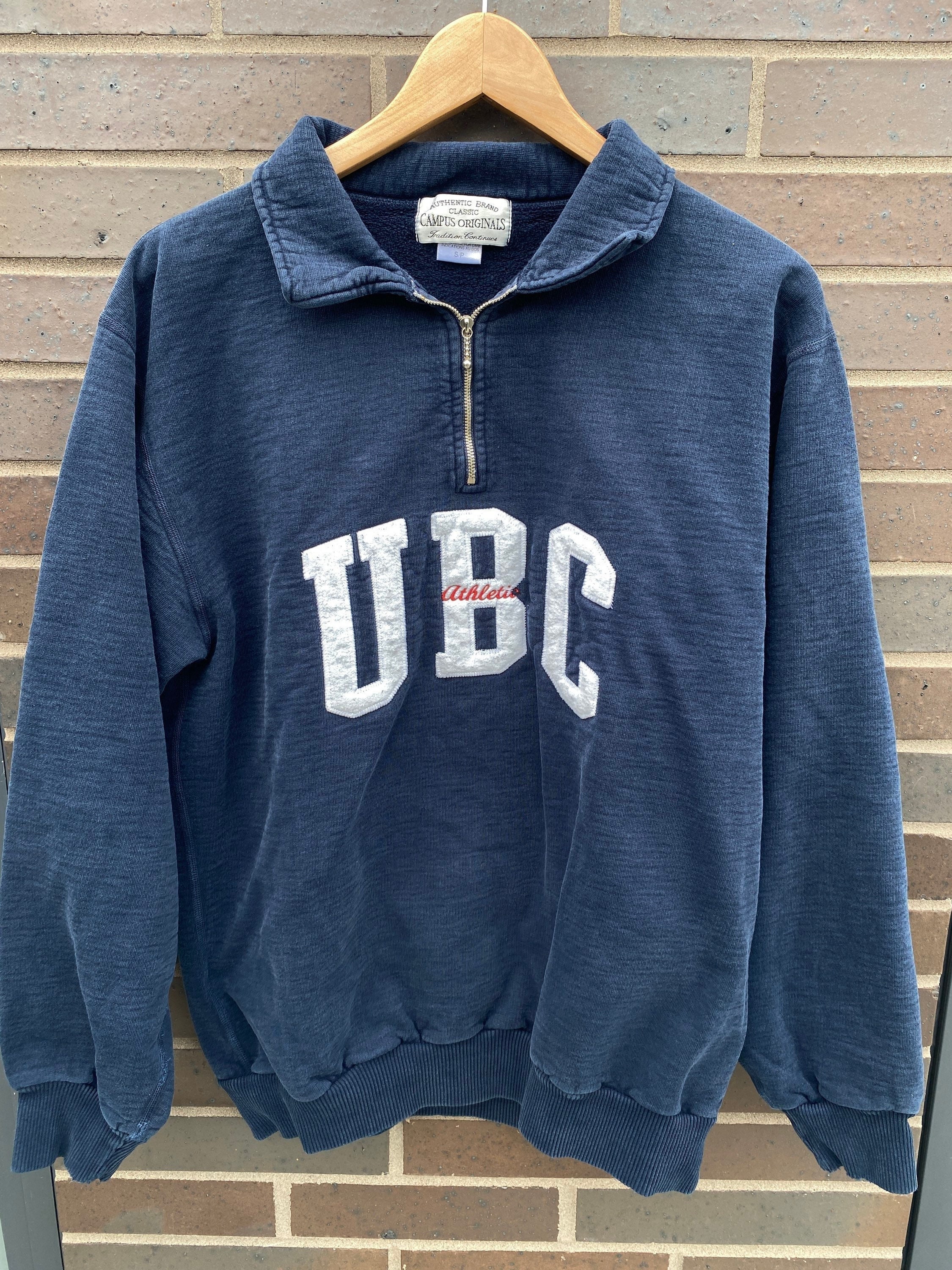 Vintage 90s University of British Columbia Quarter Zip UBC British Columbia 90s Sweater College Sweatshirt Made in Canada Etsy