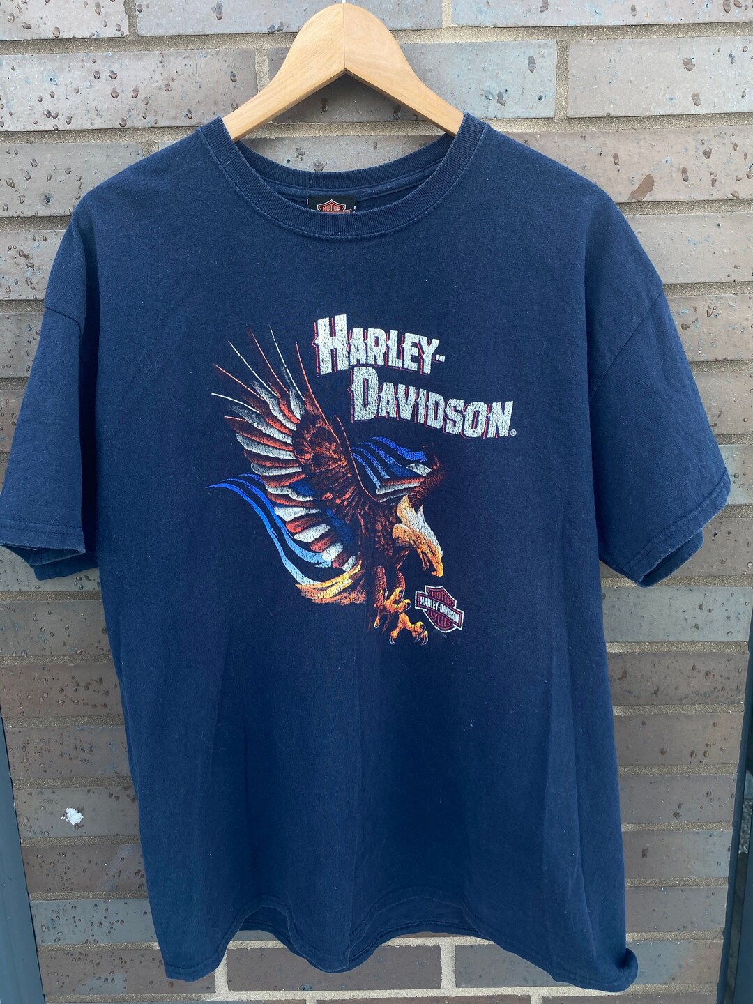 00'S Harley-Davidson Back Print Motorcycle Bike T-Shirt Made in USA Men's XL /eaa450905 main image 1