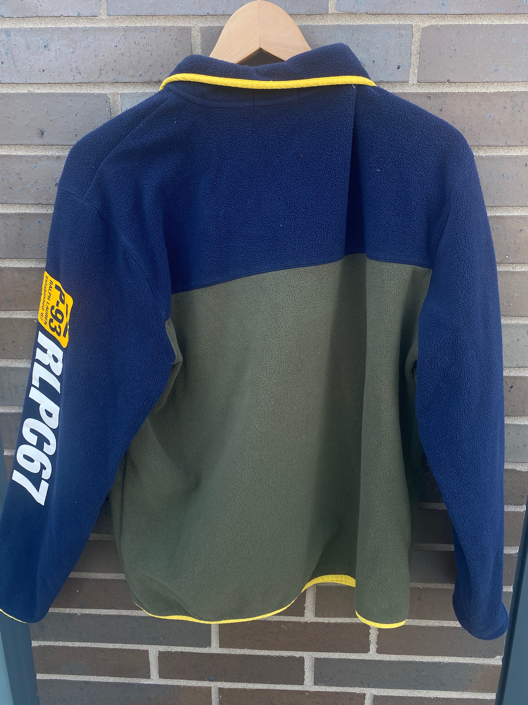 Vintage 90s Polo Sport T-snap Fleece Sweatshirt / Ralph Lauren
