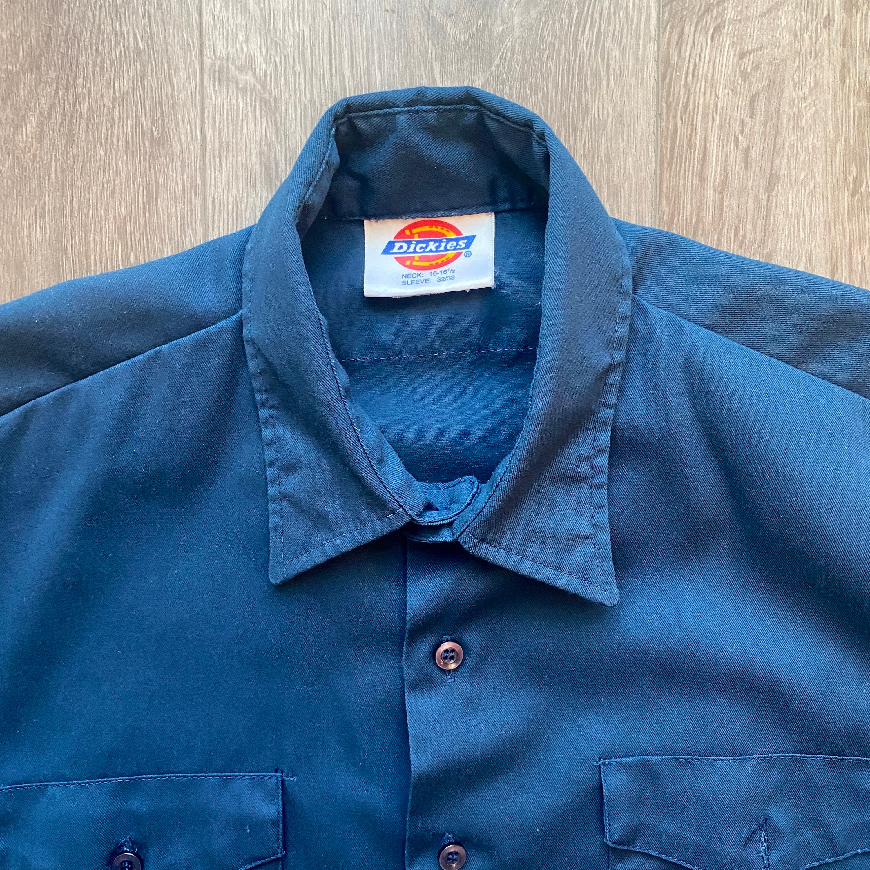Vintage 90s Dickies Work Shirt / 1990s Button up / Vintage