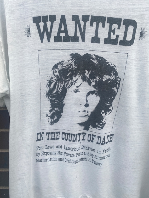 Vintage 80s Jim Morrison Wanted in County of Dade… - image 4