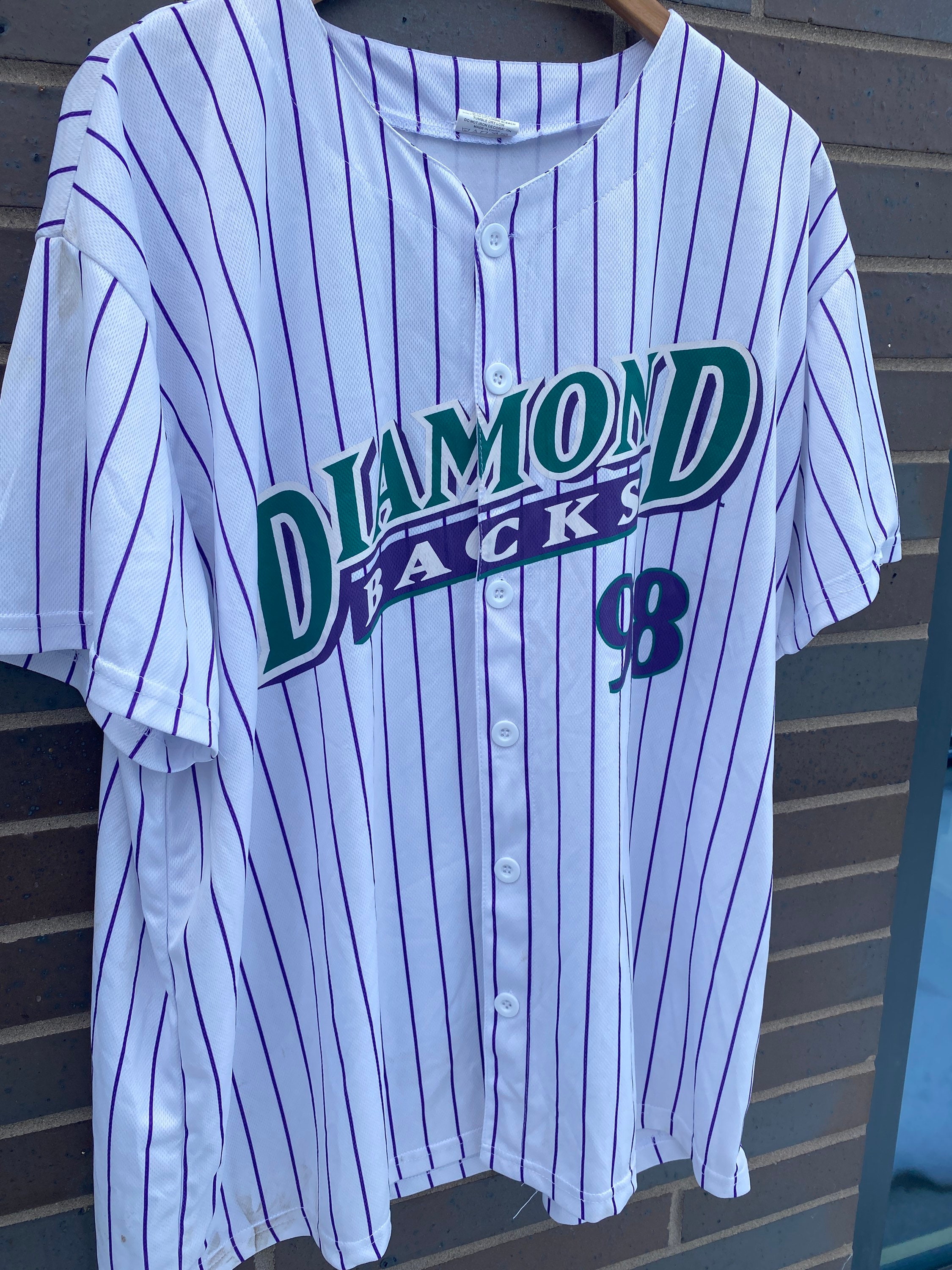 Vtg 1998 Purple Arizona Diamondback GTS Screen MLB Jersey -  Hong Kong