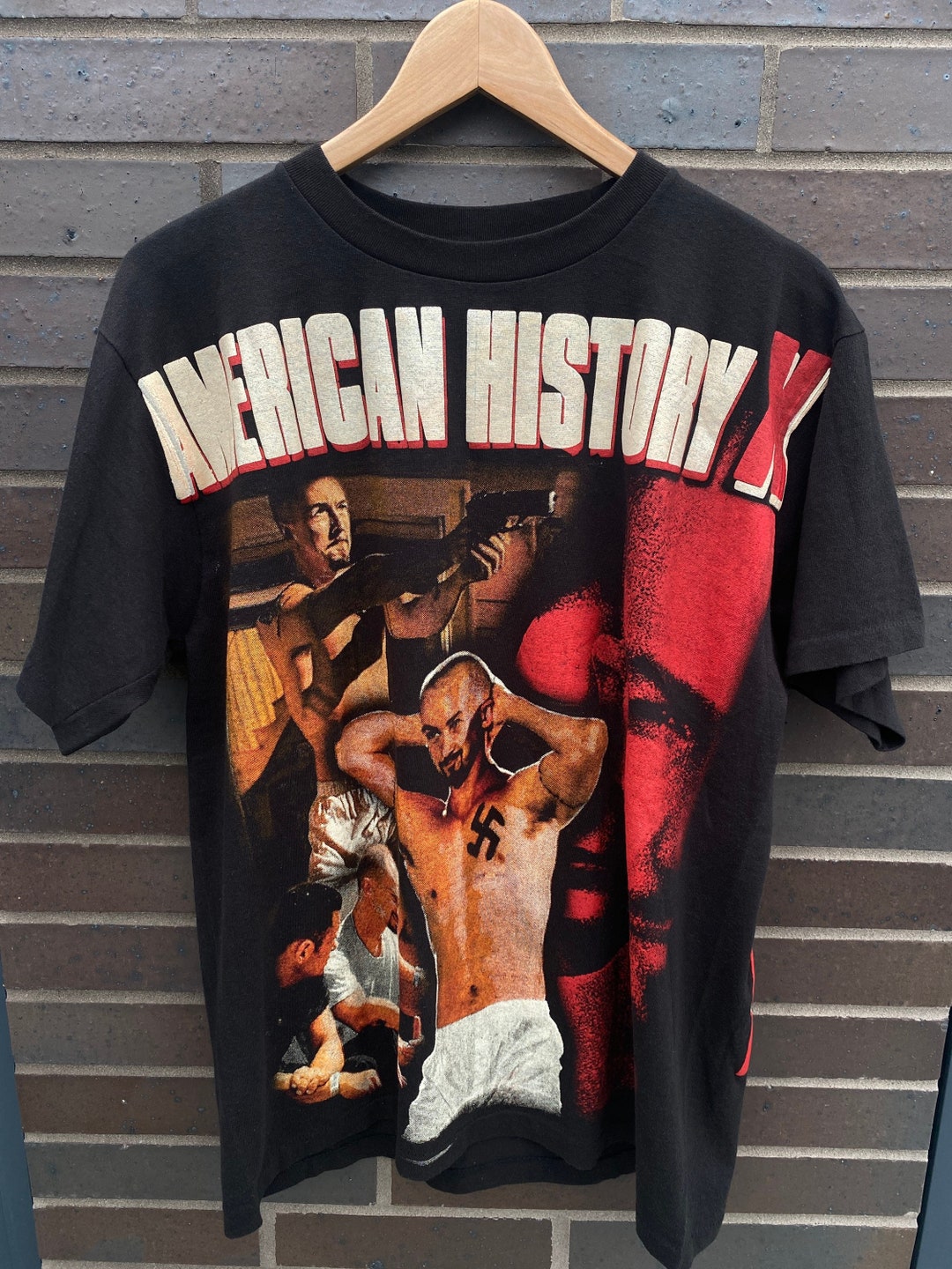 Vintage 1998 American History X Movie Promo T-shirt Vintage 1998 American History X Movie Promo T-shirt