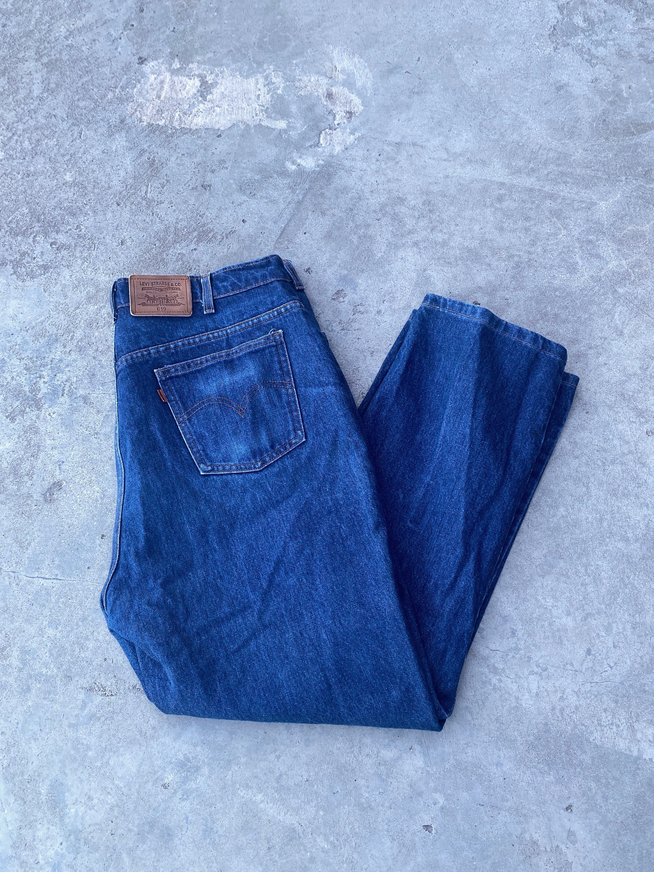 リーバイス　619 濃紺　カナダ製　70s 80s デニム　vintage 1970s 濃紺 Levi's 502 66前期 ボタン裏16 リーバイス 赤耳 以下