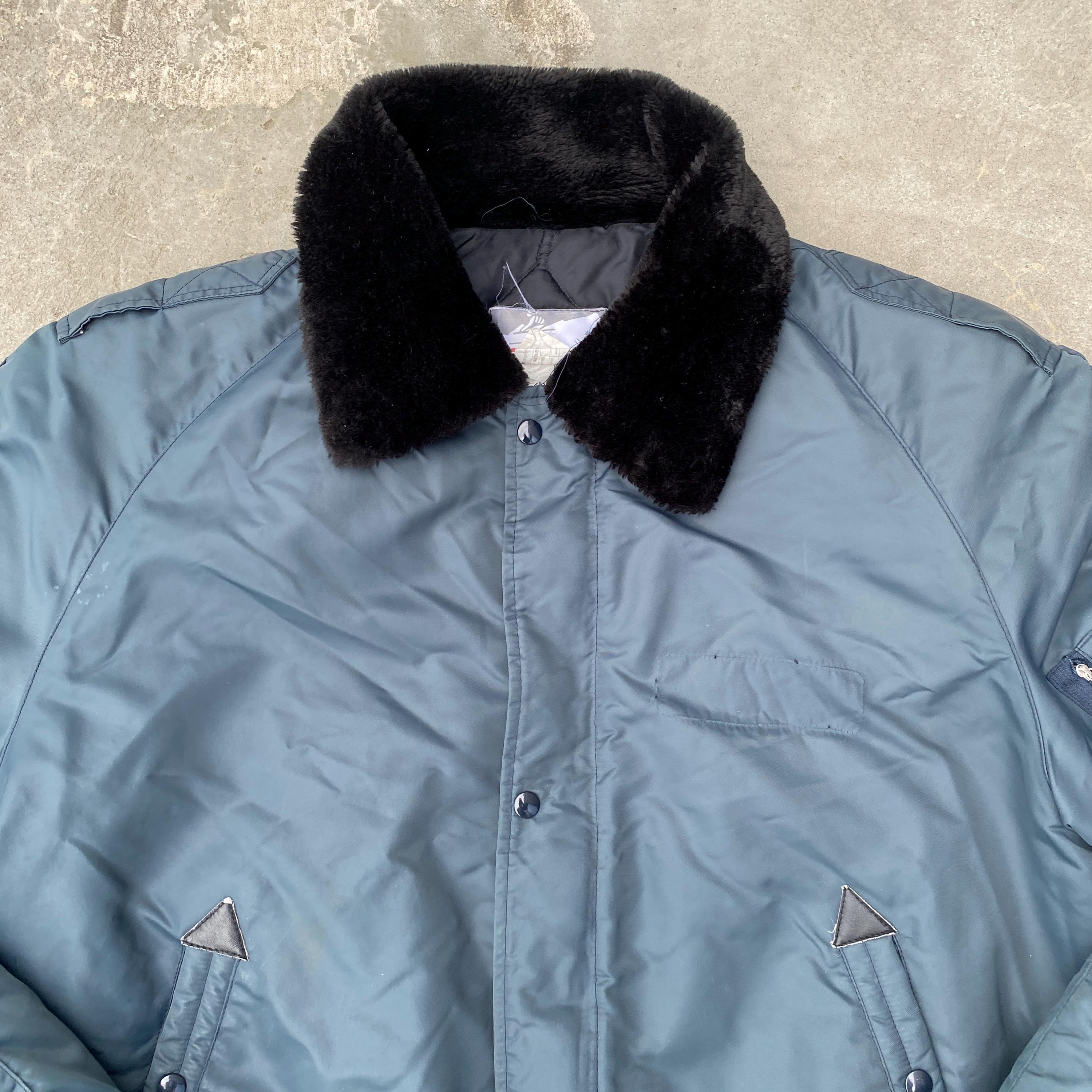 Vintage 80s Fur Collar Bomber Jacket / Fall Fashion
