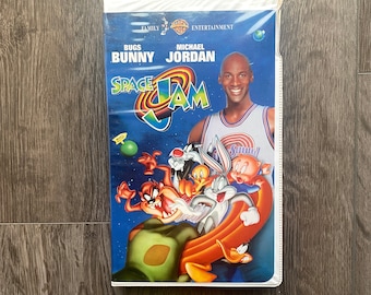 Vintage 1996 Space Jam Movie VHS / Vintage Basketball Movie / Michael Jordan / Bugs Bunny / VHS Tape Clamshell / Film Souvenir Memorabilia