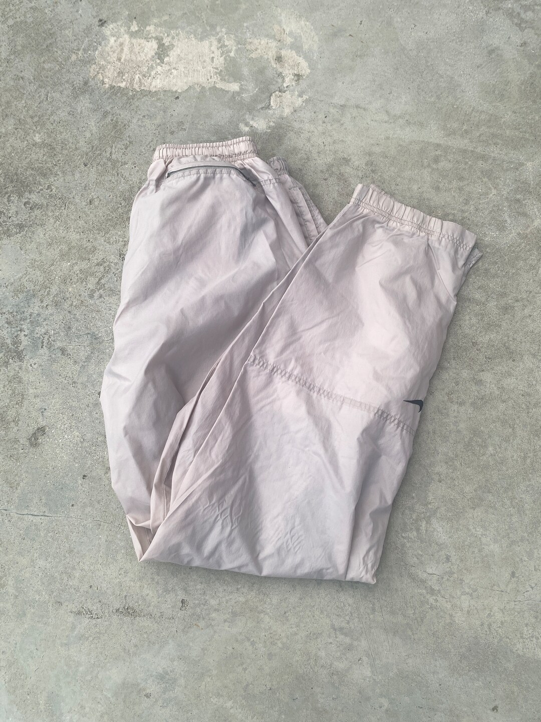 Vintage jaren 90 Nike Mini Swoosh Track Pants Nike Jogger Pants Streetwear jaren 90 Track Pants Nike Air Jordan Parachute Pants Beige Tan Etsy Nederland