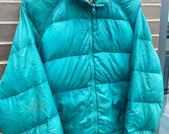 ジャケット・アウター 90s Eddie Bauer short length  down Vintage 80s 90s Eddie Bauer Goose Down Puffer Jacket Mens Large