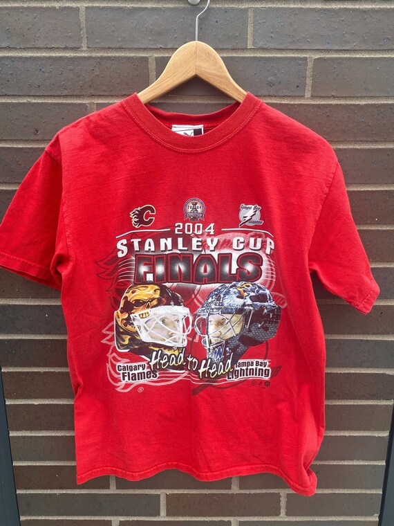 Vintage 1989 Calgary Flames Stanley Cup Champions TSHIRT - S/M