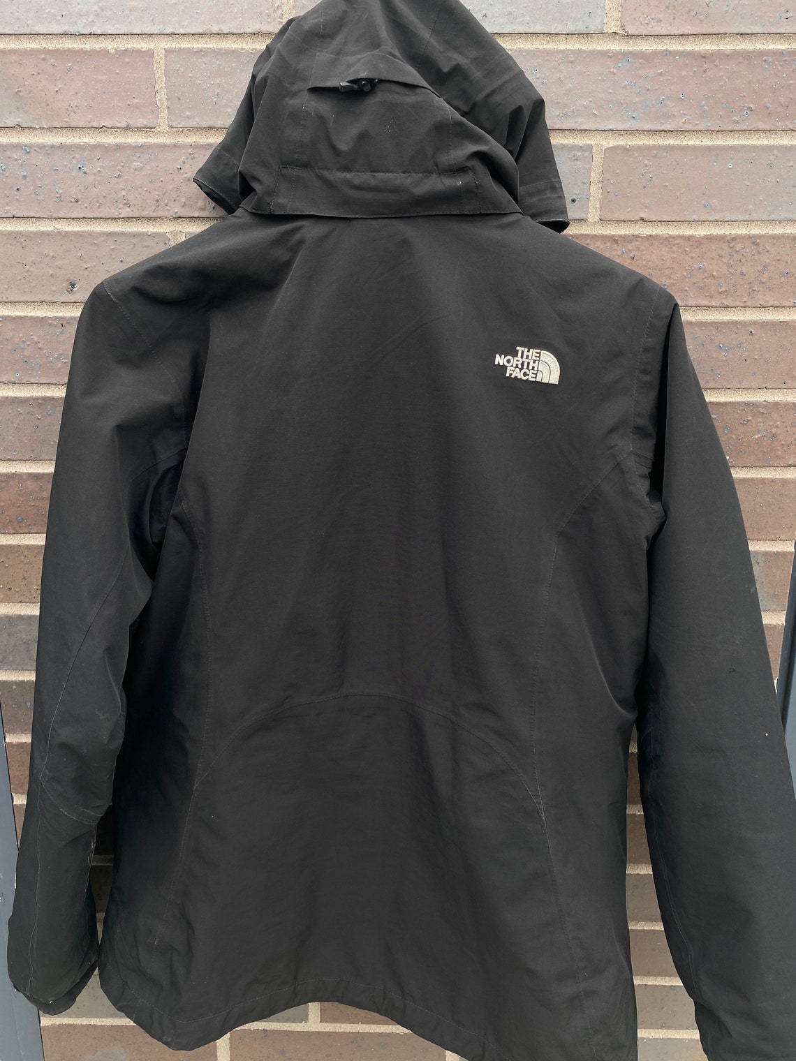 2000'S The North Face Hyvent Mountain Parka Shell Jacket, Women's XL polyester black type Vintage Second Hand