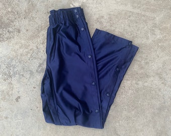 Vintage Starter Full-Snap Breakaway Tear Away Basketball Pants Blue Size L