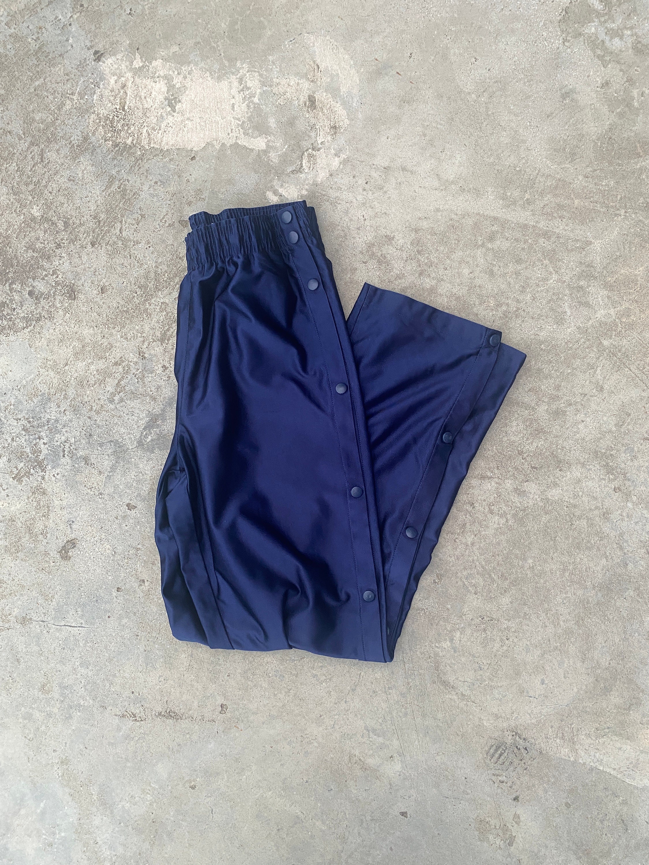 Vintage Nike Track Pants Navy Blue Nylon Joggers Subtle Swoosh