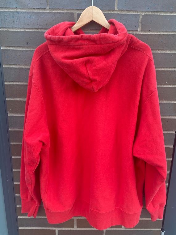 Vintage 90s Champion Embroidered Red Sweatshirt /… - image 2
