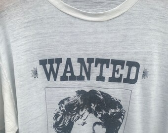 Vintage 80s Jim Morrison Wanted in County of Dade T-shirt / Band