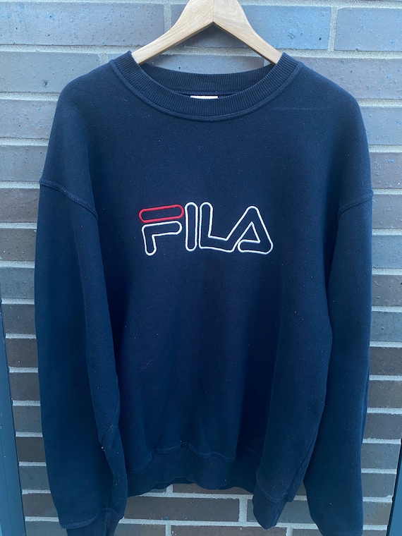 Vintage 90s FILA Spell Out Pullover Crewneck Sweat