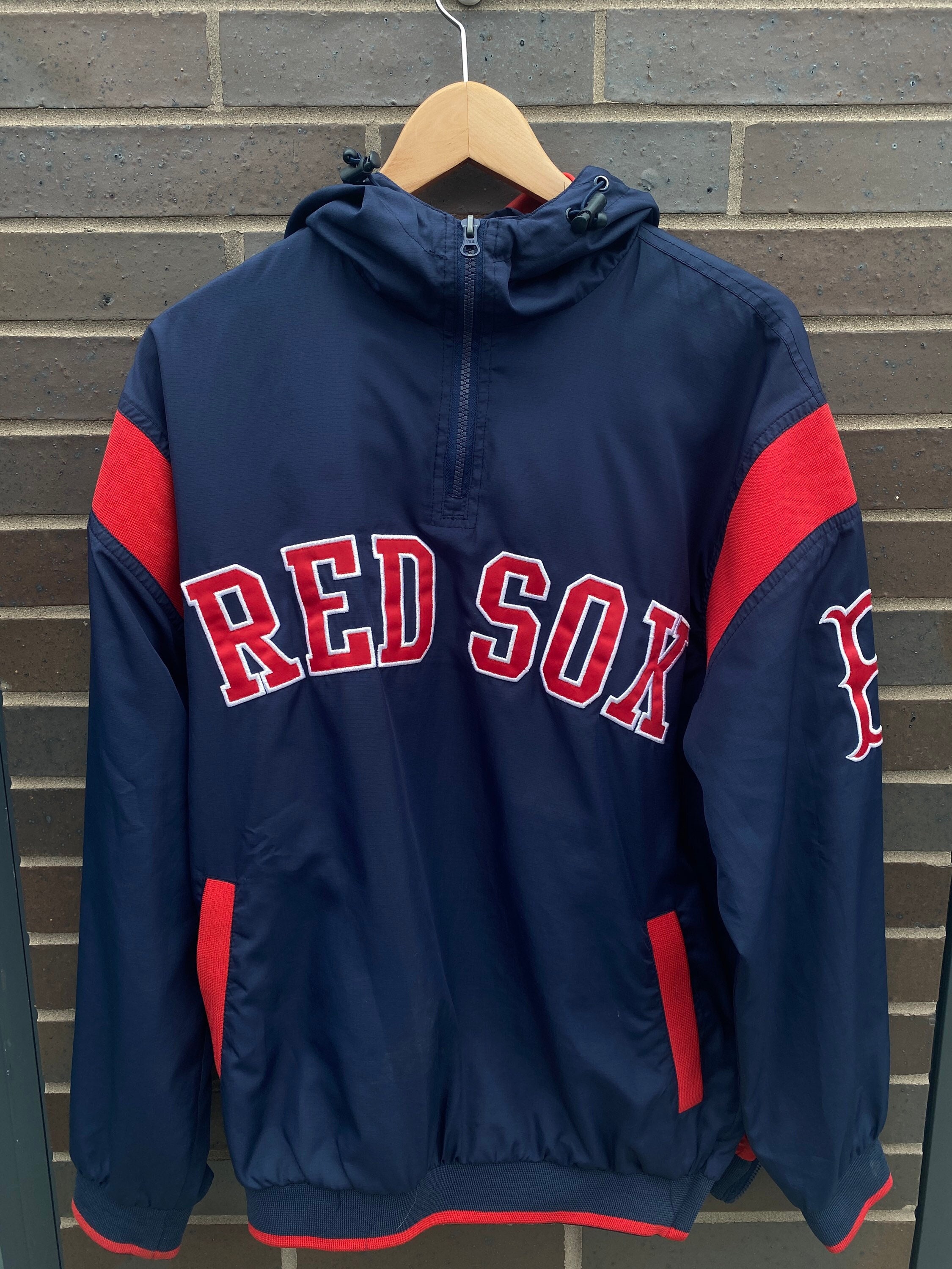 Antigua Boston Red Sox Grey Metallic Logo Tribute Long Sleeve 1/4 Zip Pullover, Grey, 100% POLYESTER, Size 3XL, Rally House