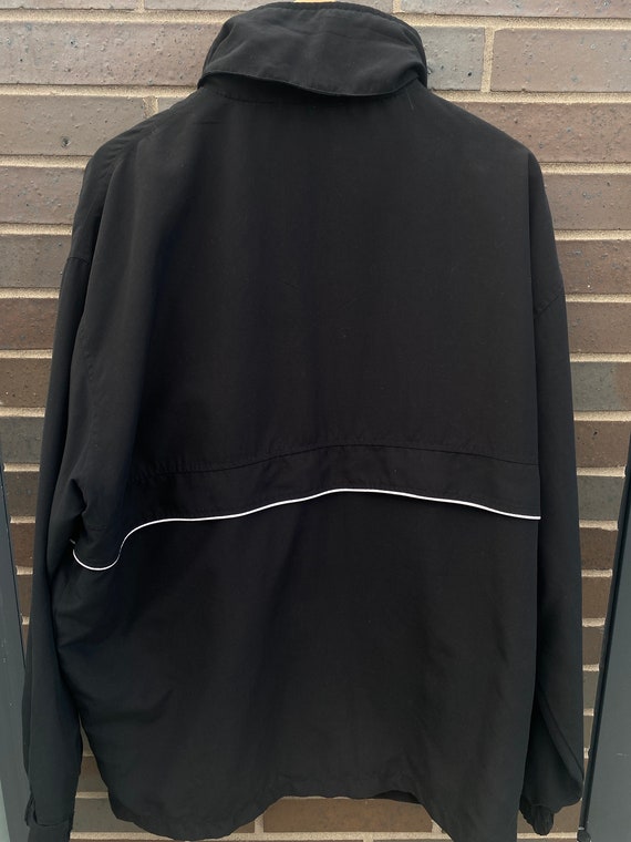 Vintage 90s Nike Full Zip Black Windbreaker Jacket / Swoosh Vintage 90s Nike Full Zip Black Windbreaker Jacket / Swoosh
