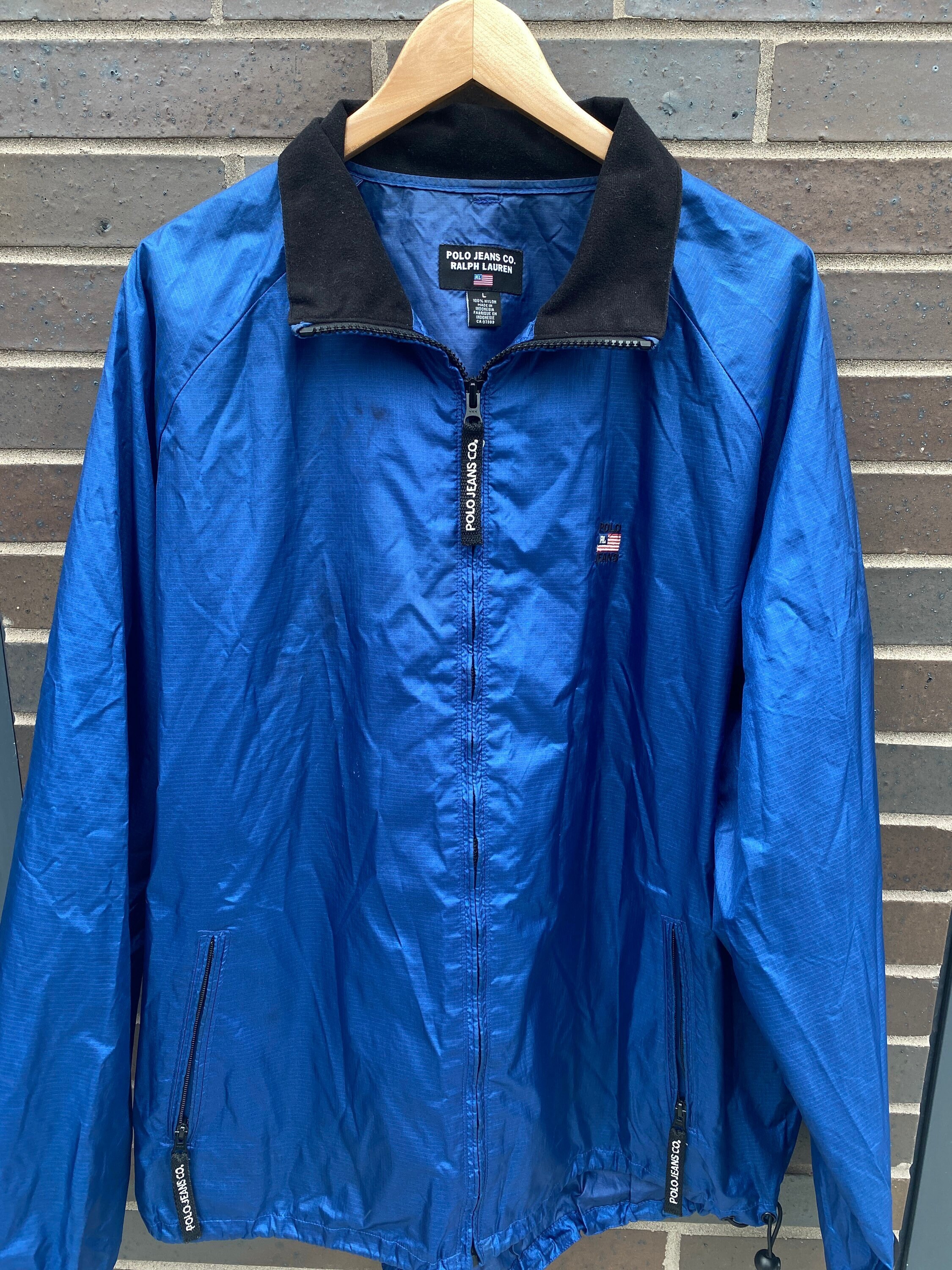 Blue polo windbreaker hotsell