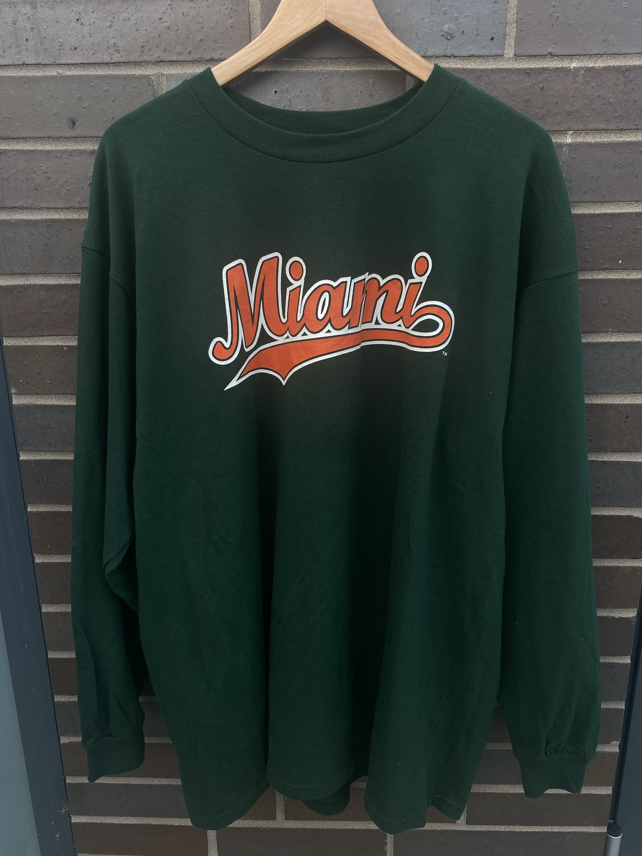 Vintage 90s Miami Hurricanes Long Sleeve Shirt Vintage