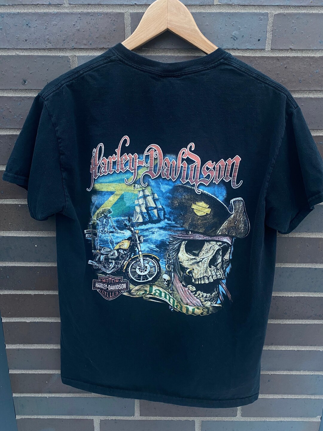 00'S Harley-Davidson Back Print Motorcycle Bike T-Shirt Made in USA Men's XL /eaa450905