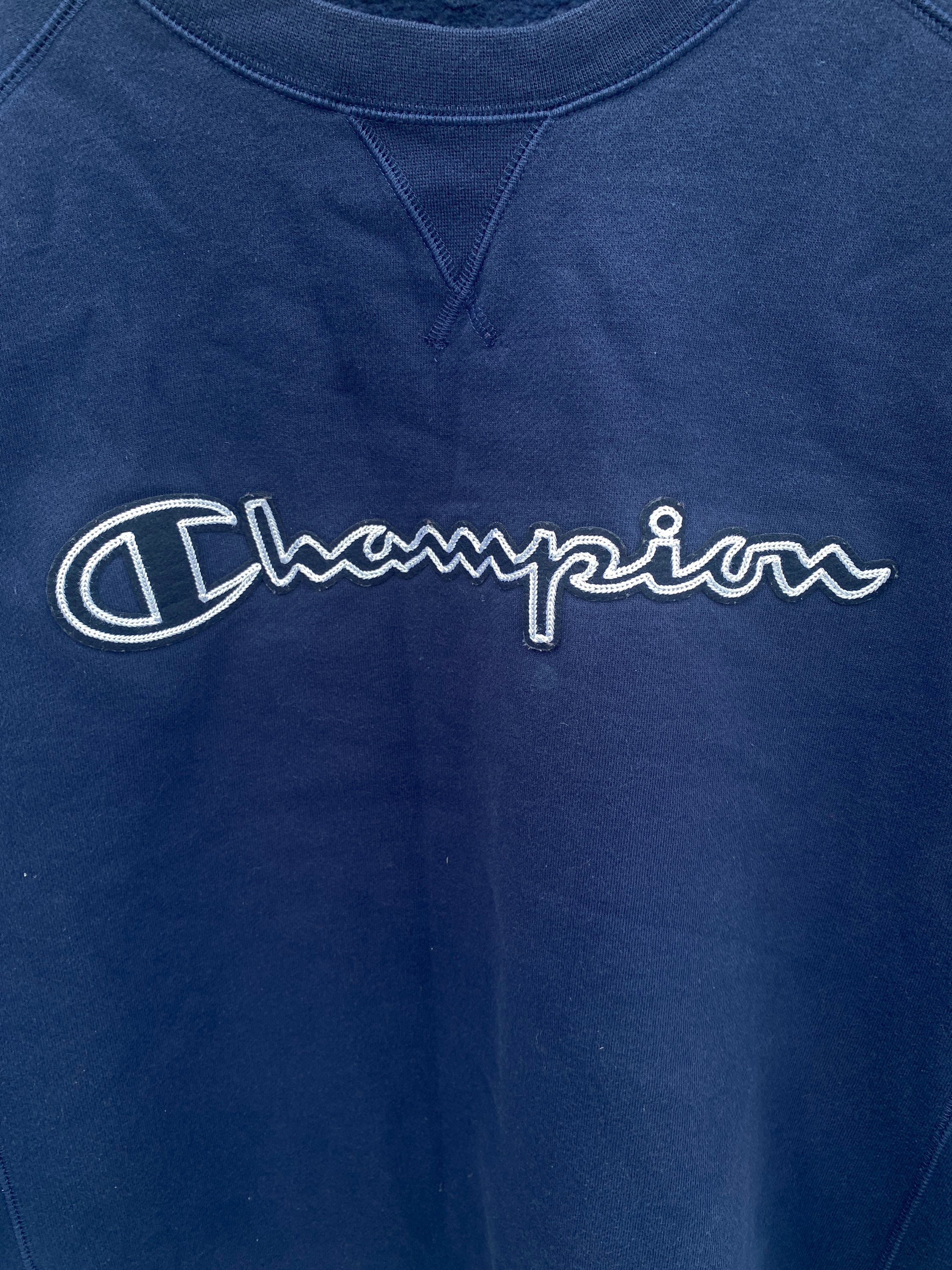 Vintage 90s Navy Blue Champion Sweatshirt / Vintage Pullover