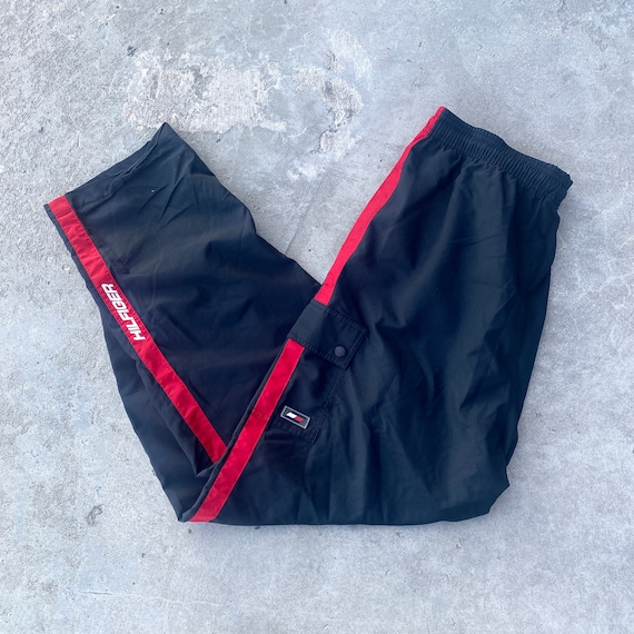 Vintage 90s Tommy Hilfiger Athletics Track Pants Black Jogger Pants Streetwear 1990s Track Pants Trackpants Parachute Pants Etsy Canada