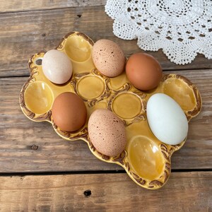 Old Dutch Rose Gold Aluminum 6-Egg Tray - Decorative Kitchen Countertop Holder For Eggs Or Appetizers