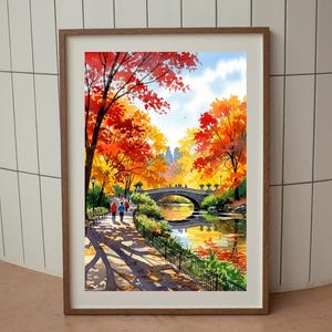 Watercolor Central Park Digital Art, Central Park, Central Park Art, Central Park Print, Nyc Central Park, New York Watercolor, Nyc Poster