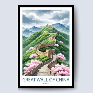 Great Wall of China Prints, China Travel Art, China Poster, China Wall Art, China Print, China Travel, Traveler Gift Idea, Chinese Landscape