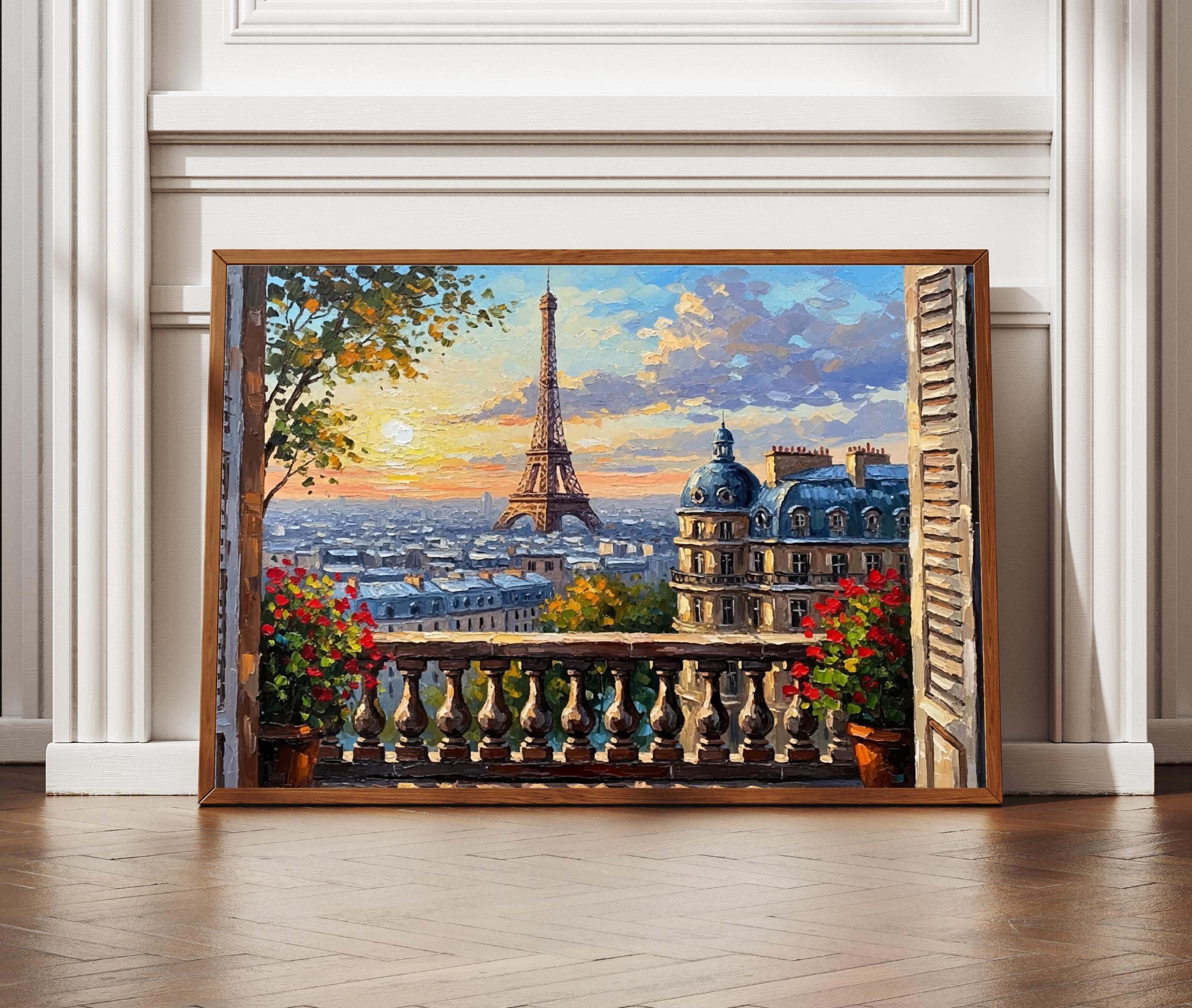 YEESAM ART Pittura con numeri per adulti e bambini principianti, strada romantica, torre Eiffel, Parigi Francia, romanticismo, amanti degli amanti, 40,6 x 50,8 cm, tela in lino acrilico senza stress