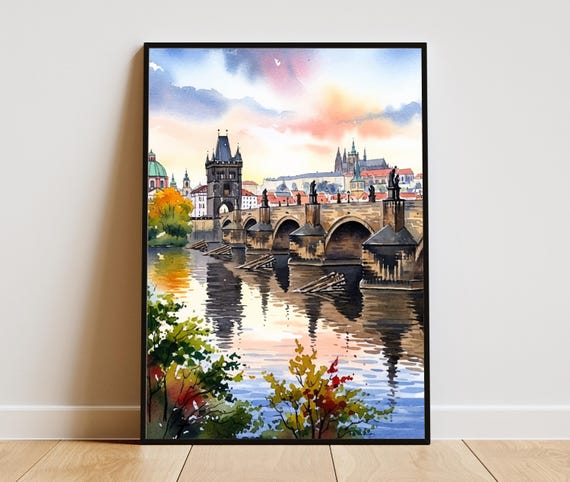 油絵チエコ、カレル橋 【公式通販】