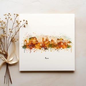 Watercolor Rome Colosseum Print, Italy Watercolor Art, Rome Art Print, Rome Print, Rome Italy Print, Roma, Ancient Rome, Rome Wall Art