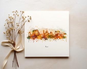 Watercolor Rome Colosseum Print, Italy Watercolor Art, Rome Art Print, Rome Print, Rome Italy Print, Roma, Ancient Rome, Rome Wall Art