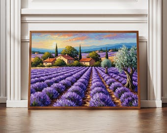 Provence Lavender Field Art Print | France Landscape (Digital Download)