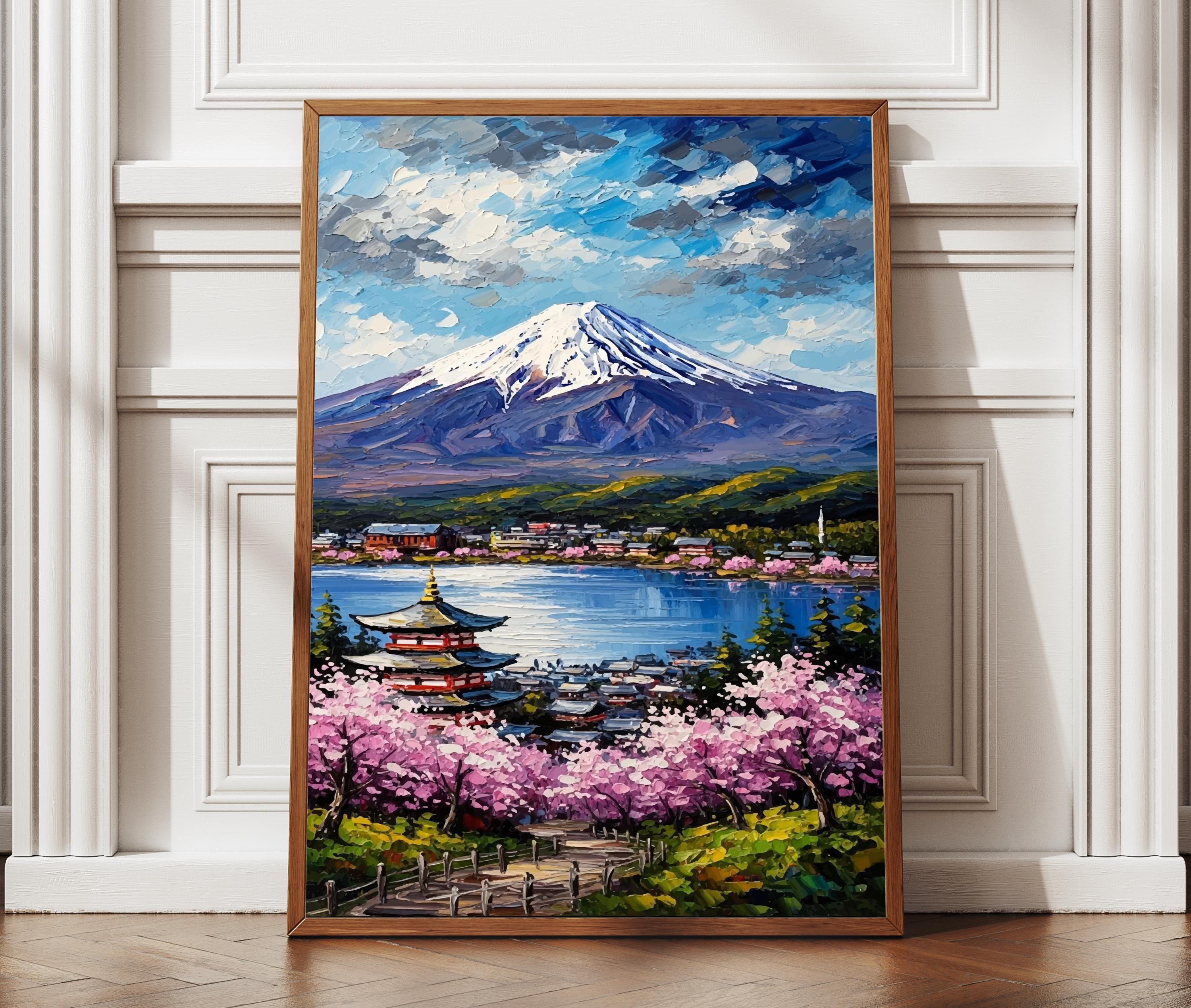 Mt.Fuji oil painting 富士山の絵 油絵 JAPAN Mt.Fuji oil painting