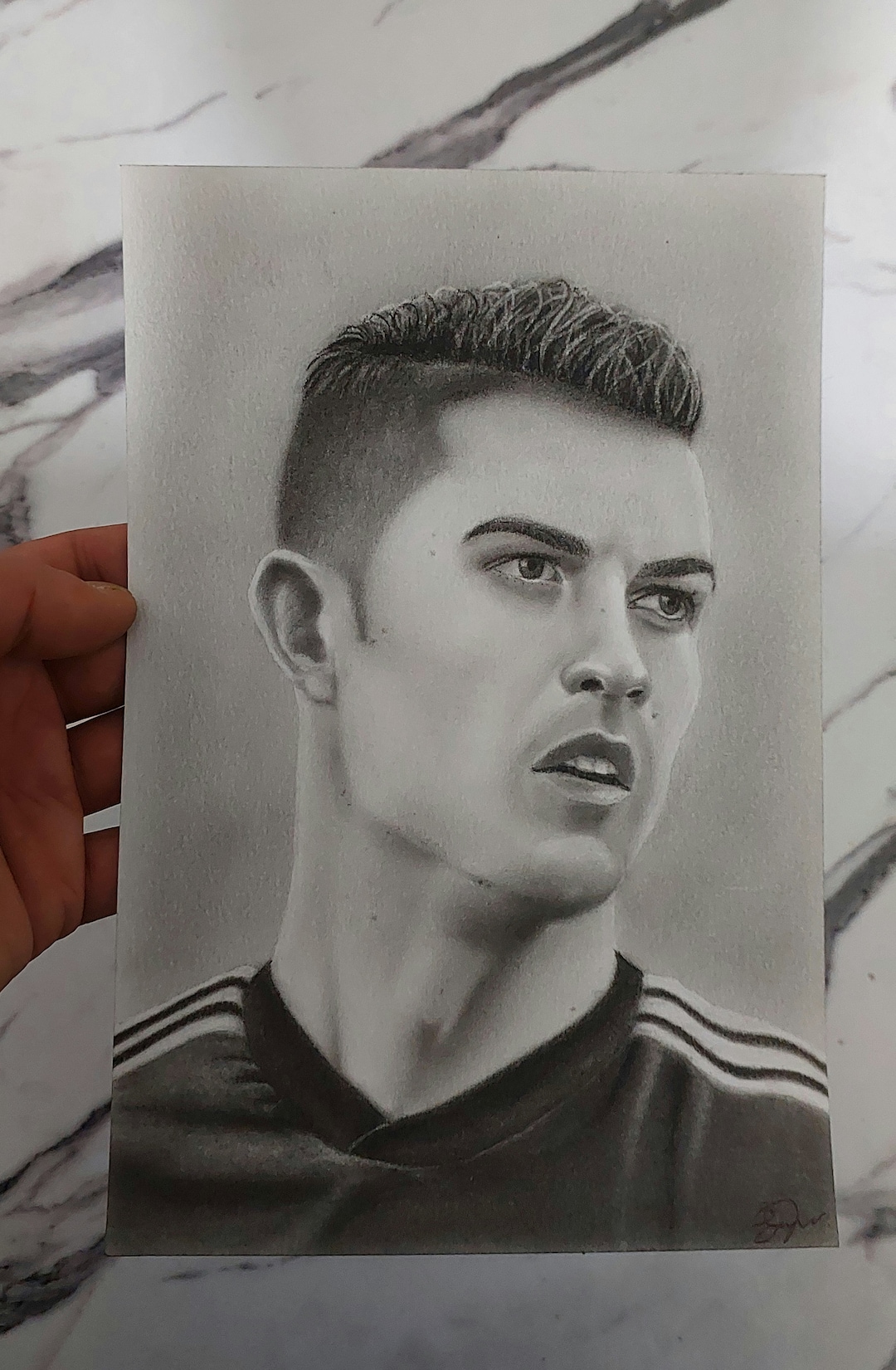 Original Portrait of Cristiano Ronaldo, Custom Football Wall Art