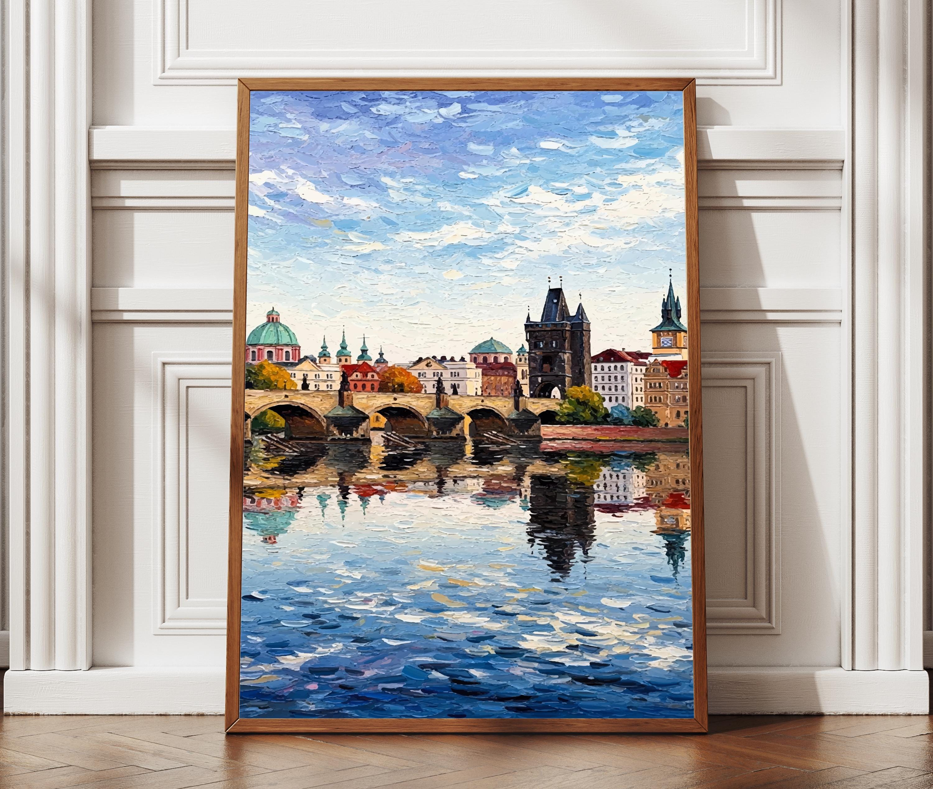 油絵チエコ、カレル橋 油絵チエコ、カレル橋 【公式通販】