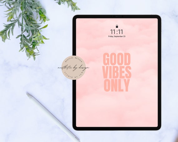 Positive Vibe Aesthetic Background iPad Wallpaper 