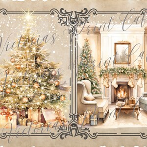 Cozy Christmas Cottage Collection Junk Journal Decorative Pages