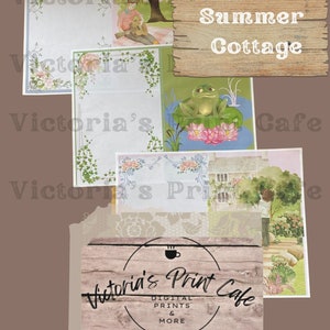 Summer Cottage Junk Journal Decorative Pages