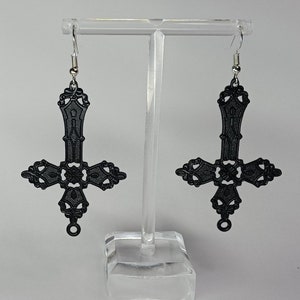 Inverted Cross Charm Earrings