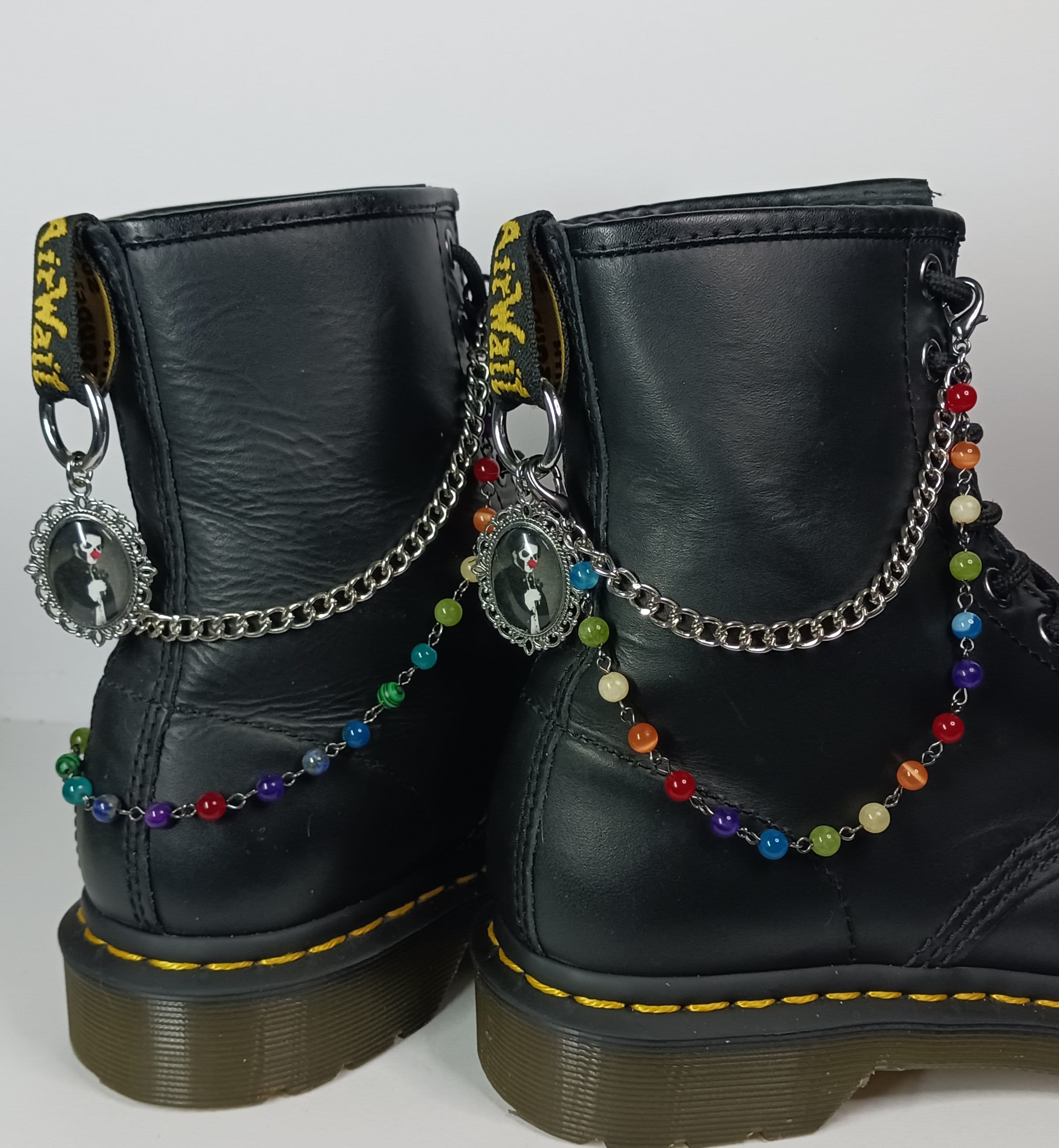 Custom Boot Chains and Portrait Pendant Charms- Choose Picture- Choose ...