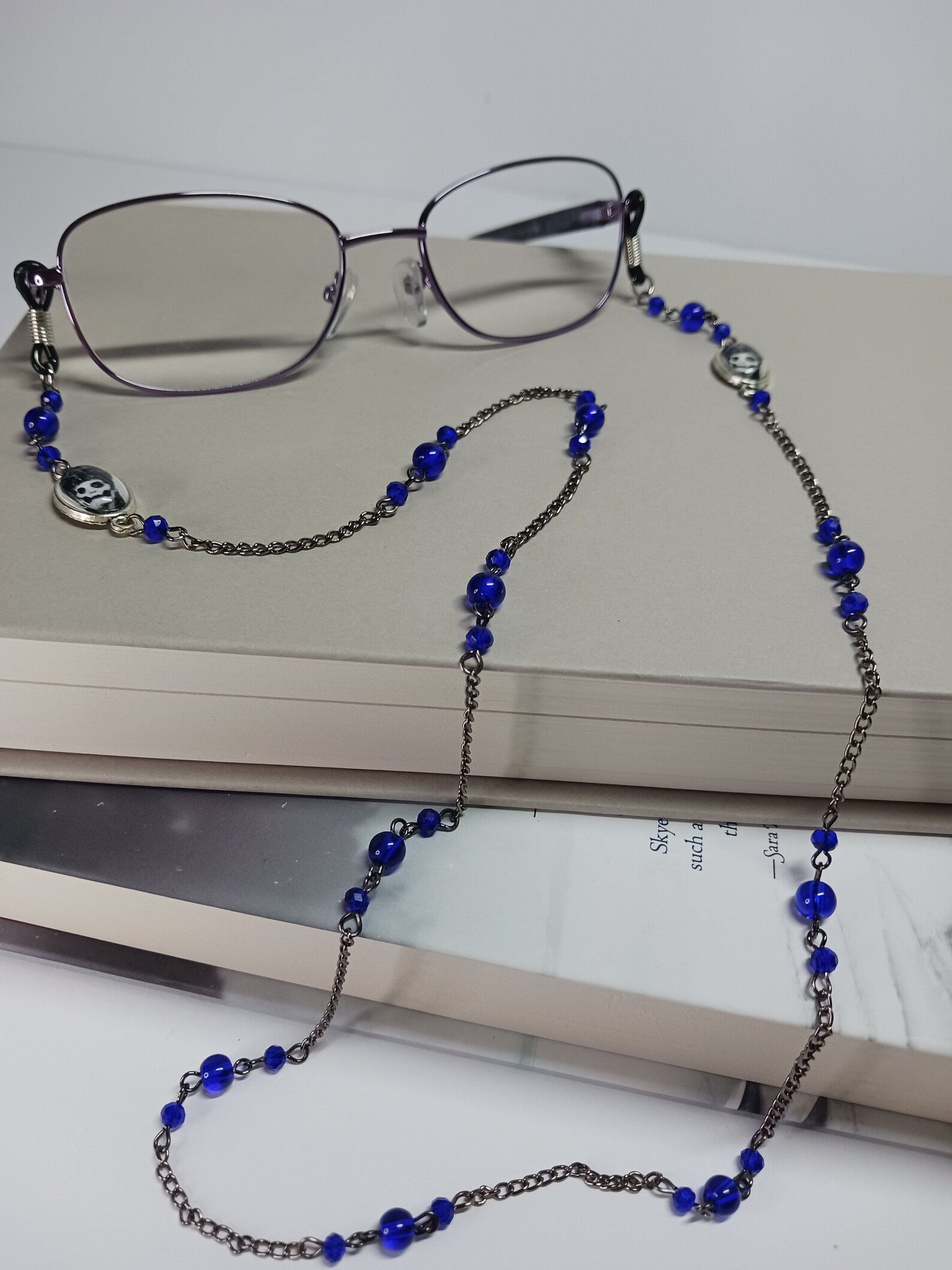 Portrait Charm Eyeglass Chain - Etsy