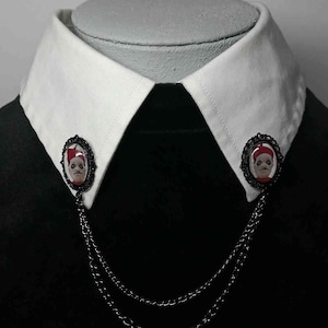 Portrait Pendant Lapel Pin Collar Chain Broach