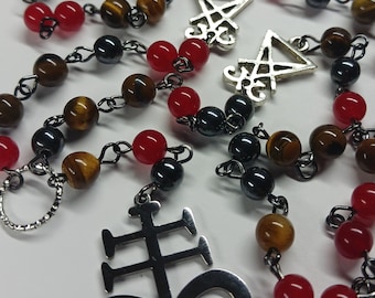 Leviathan Cross Lucifer Sigil Rosary