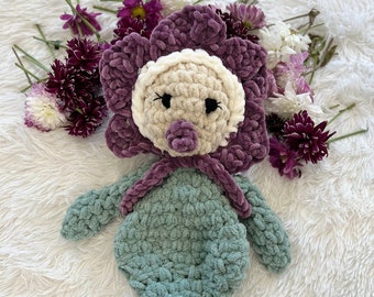 READY TO SHIP- Crochet flower snuggler, flower, crochet flower, toy, gift, flower baby