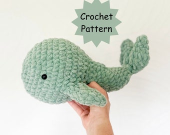Wally the Whale Crochet Pattern | Crochet Whale | Whale Plushie