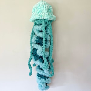 READY TO SHIP- Crochet jellyfish snuggler, jellyfish, crochet animal, toy, gift, crochet sea animal