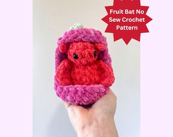 Vleermuis zonder naai-haakpatroon | Fruitvleermuis | Figgin de fruitvleermuis | Halloween-haakwerk