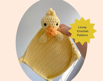 Patrón de crochet para arrullo de pato Dewy / Arrullo para bebé / Pato / Arrullo para pato